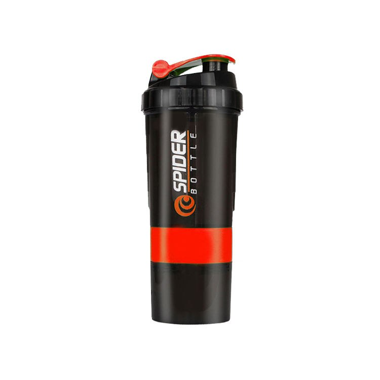 Triple Layer Protein Shaker Bottle with Storage Compartments for Gym, Fitness & Meal Prep