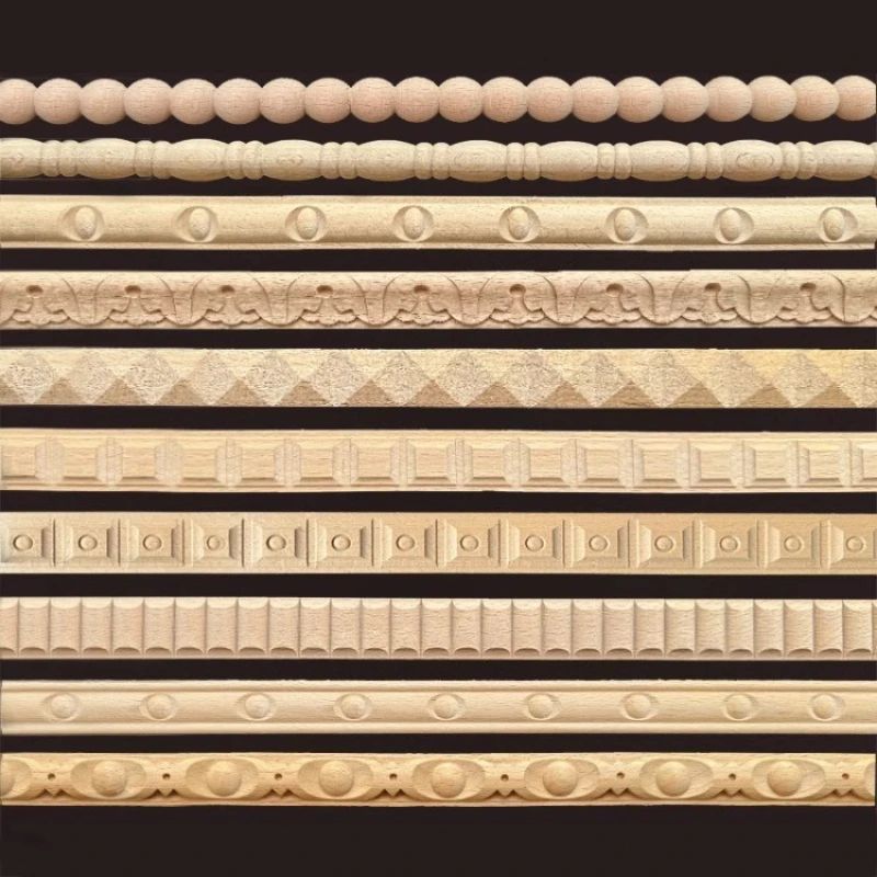 Vintage Wooden Carved Applique Trim – European Miniature Furniture Decorative Craft Accent