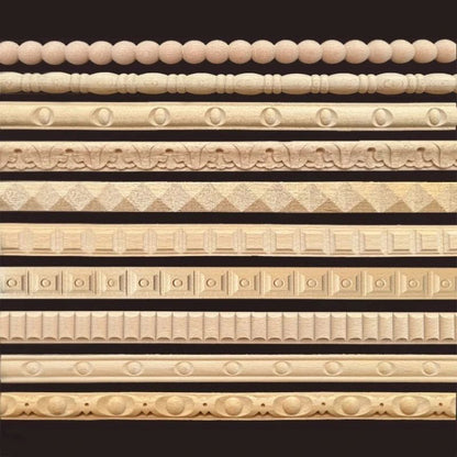 Vintage Wooden Carved Applique Trim – European Miniature Furniture Decorative Craft Accent