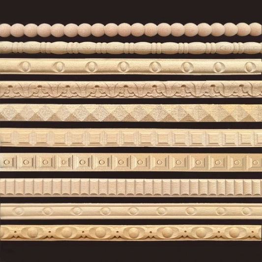 Vintage Wooden Carved Applique Trim – European Miniature Furniture Decorative Craft Accent