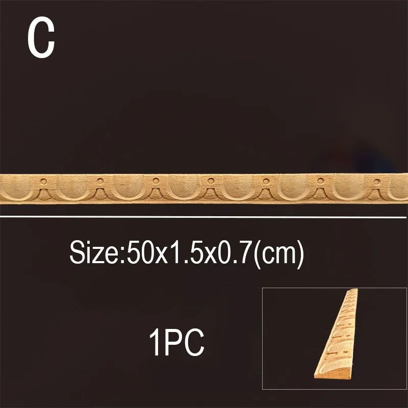 Vintage Wooden Carved Applique Trim – European Miniature Furniture Decorative Craft Accent