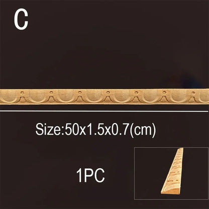Vintage Wooden Carved Applique Trim – European Miniature Furniture Decorative Craft Accent