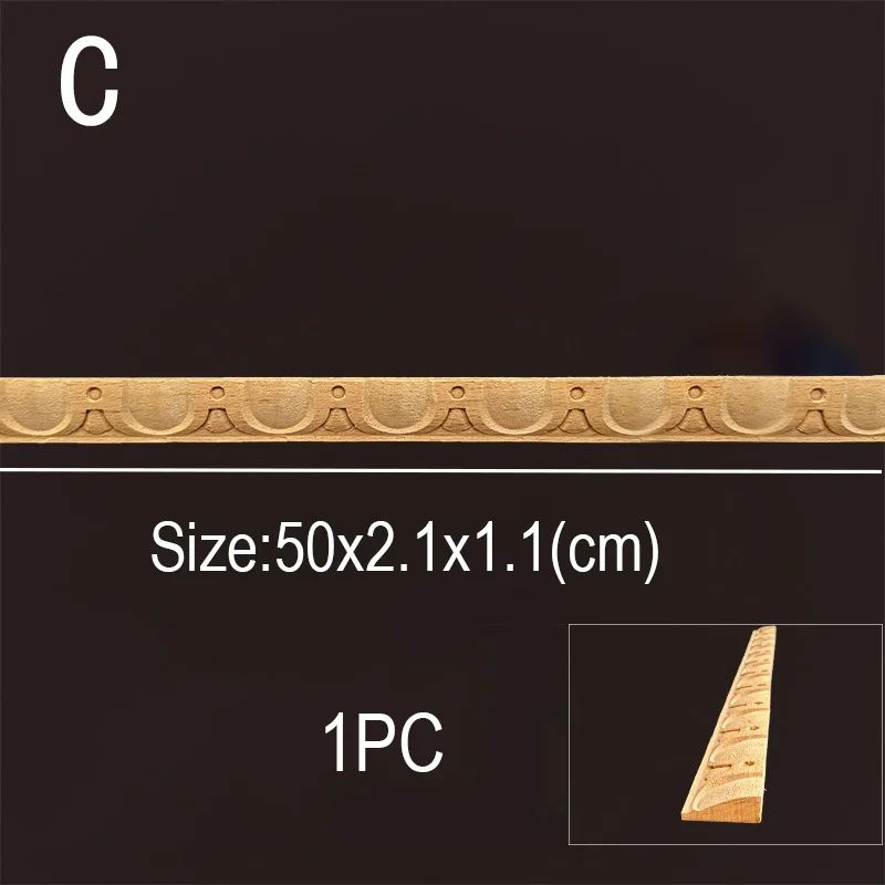 Vintage Wooden Carved Applique Trim – European Miniature Furniture Decorative Craft Accent