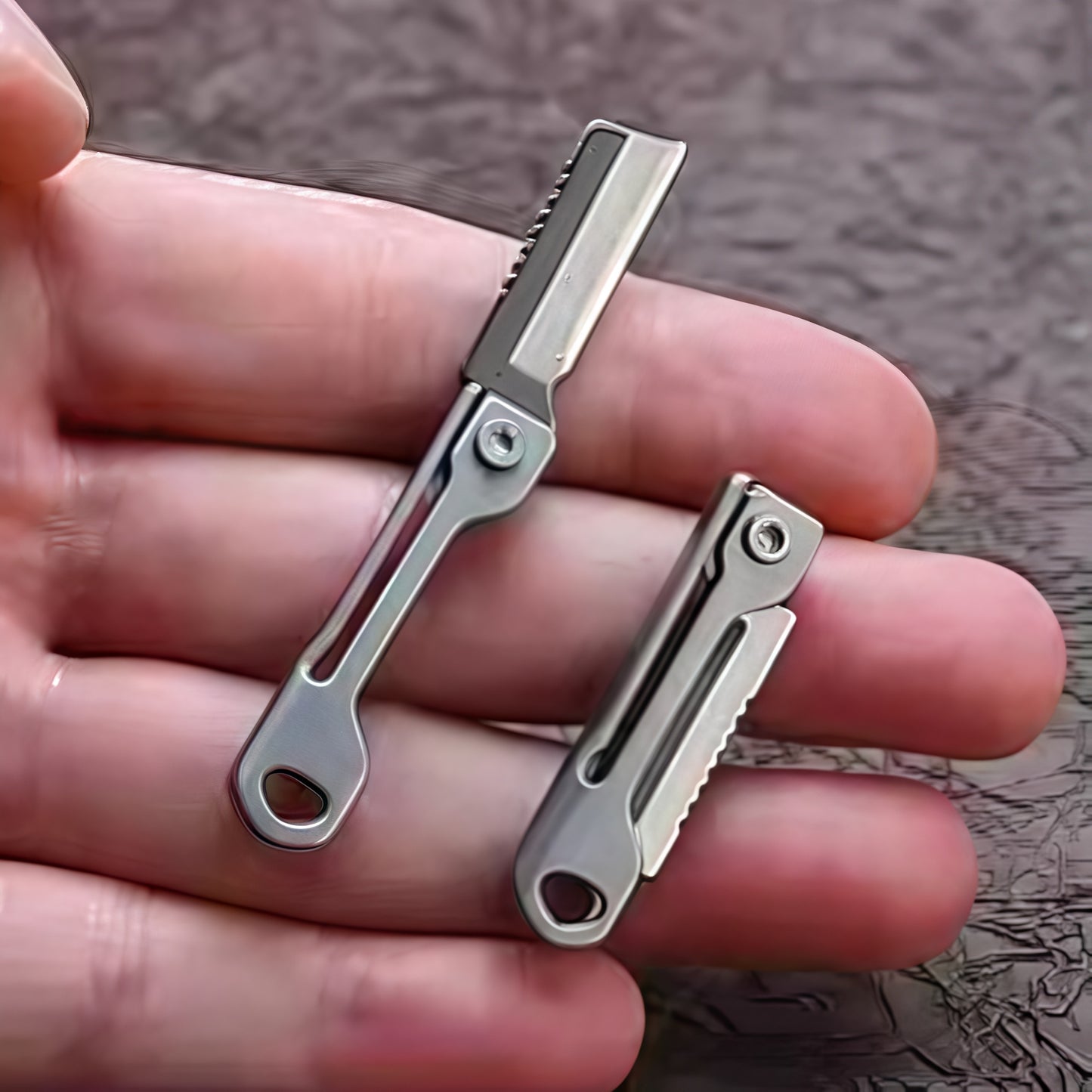 Compact Mini Folding Knife & Keychain Tool Stainless Steel Pocket Outdoor Camping Knife