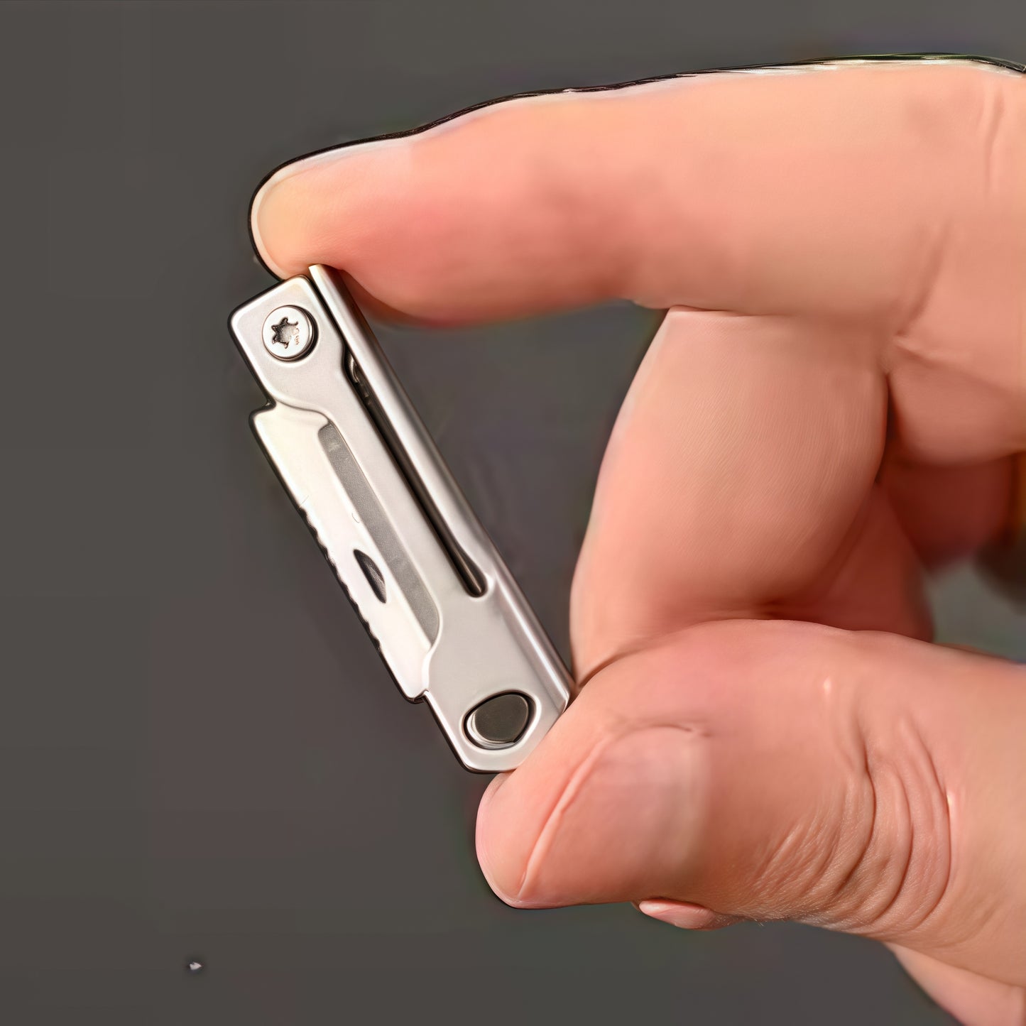 Compact Mini Folding Knife & Keychain Tool Stainless Steel Pocket Outdoor Camping Knife