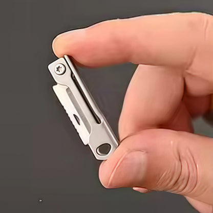 Compact Mini Folding Knife & Keychain Tool Stainless Steel Pocket Outdoor Camping Knife