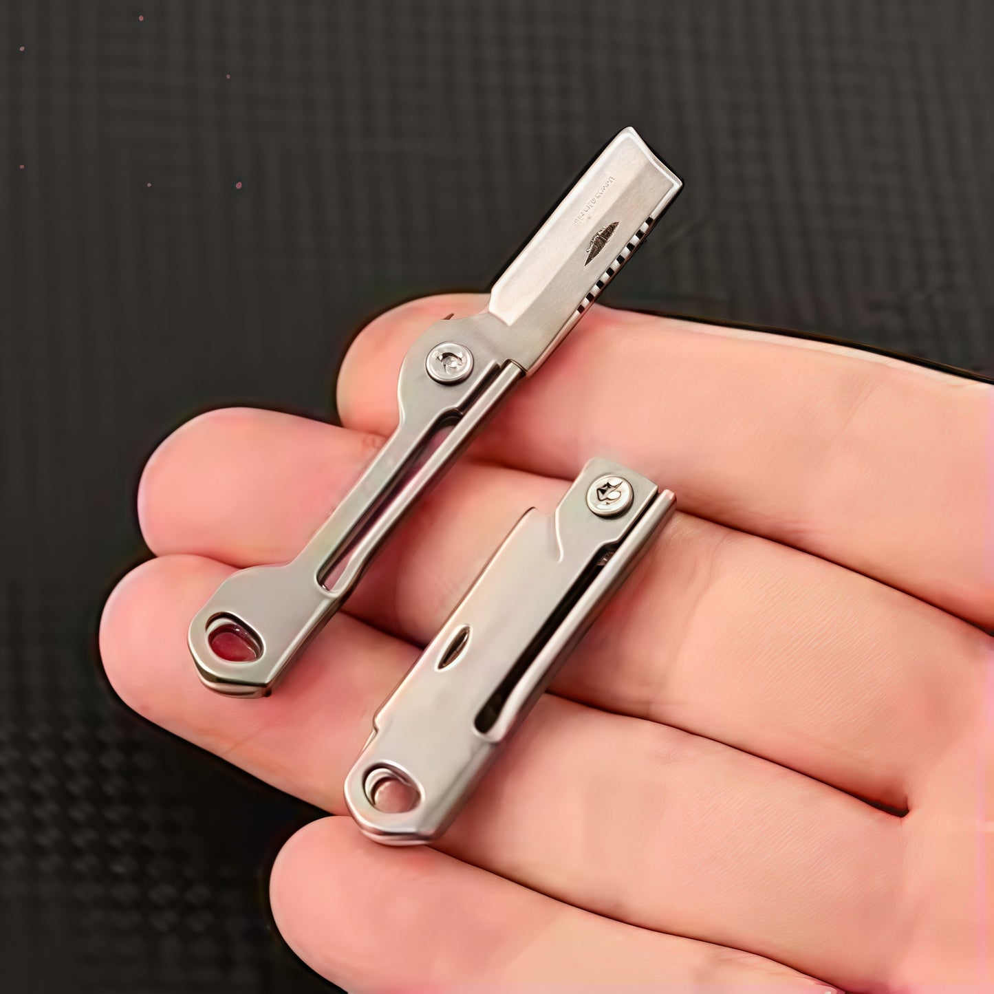 Compact Mini Folding Knife & Keychain Tool Stainless Steel Pocket Outdoor Camping Knife