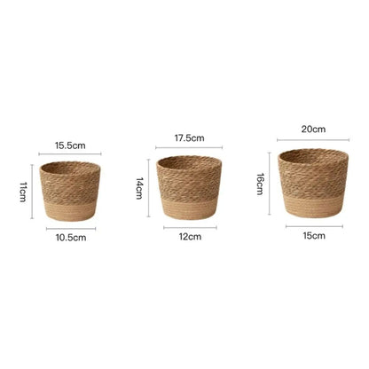 Handwoven Rattan Planter Basket for Indoor and Outdoor Plants
