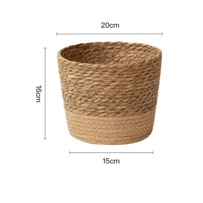 Handwoven Rattan Planter Basket for Indoor and Outdoor Plants