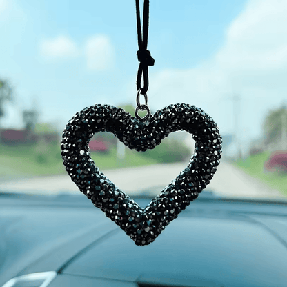 Luxury Crystal Heart Car Pendant Charm for Women