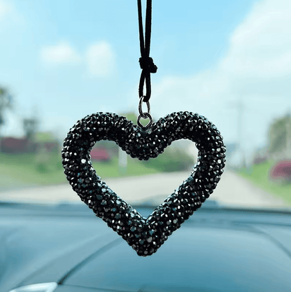 Luxury Crystal Heart Car Pendant Charm for Women