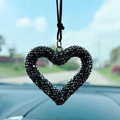 Luxury Crystal Heart Car Pendant Charm for Women