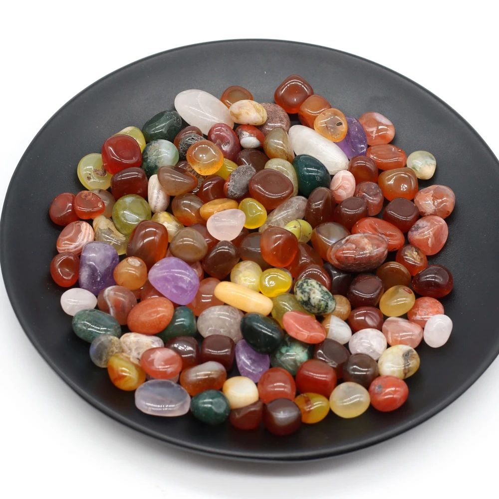 Natural Rain Flower Stone Pebbles – Colorful Crystal Gravel for Fish Tanks & Home Decor