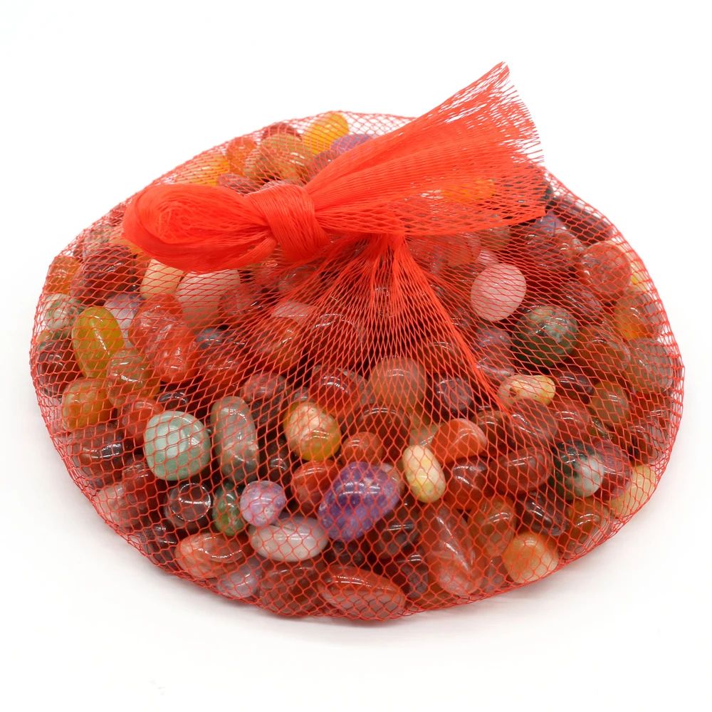 Natural Rain Flower Stone Pebbles – Colorful Crystal Gravel for Fish Tanks & Home Decor