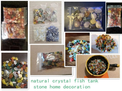 Natural Rain Flower Stone Pebbles – Colorful Crystal Gravel for Fish Tanks & Home Decor