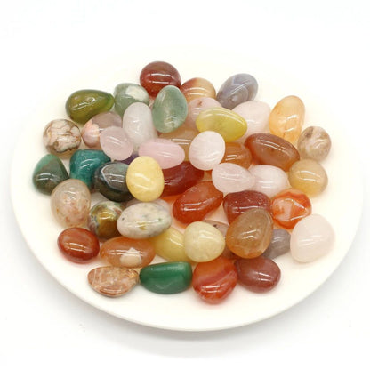 Natural Rain Flower Stone Pebbles – Colorful Crystal Gravel for Fish Tanks & Home Decor