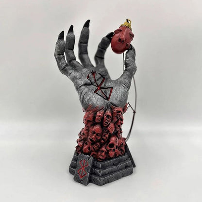 Berserk Grim Reaper Resin Statue – Skull Rune Devil Hand Gothic Home Decor Figurine