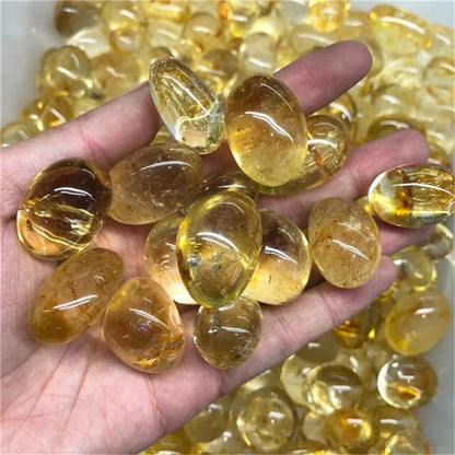 Natural Citrine Tumbled Stones – Polished Healing Crystal for Feng Shui & Home Decor