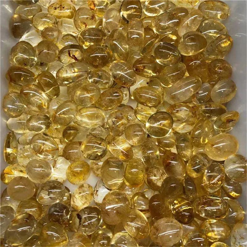 Natural Citrine Tumbled Stones – Polished Healing Crystal for Feng Shui & Home Decor
