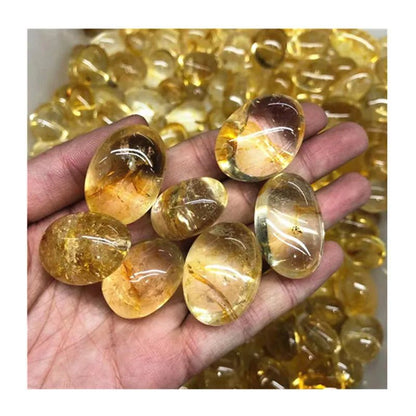 Natural Citrine Tumbled Stones – Polished Healing Crystal for Feng Shui & Home Decor