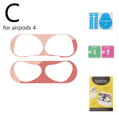 Metal Dustproof Stickers for Apple AirPods 4 Earphones