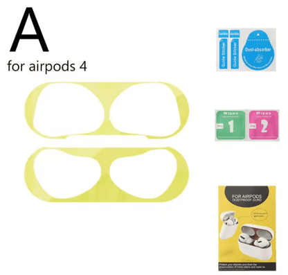 Metal Dustproof Stickers for Apple AirPods 4 Earphones