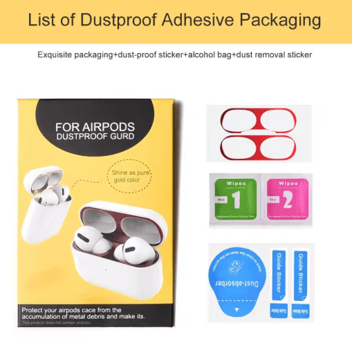 Metal Dustproof Stickers for Apple AirPods 4 Earphones