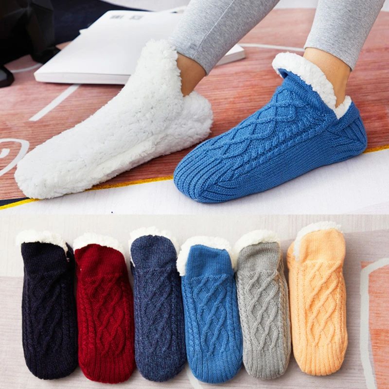 CozyGrip Men's Thermal Slipper Socks with Non Slip Soles