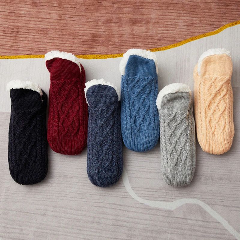 CozyGrip Men's Thermal Slipper Socks with Non Slip Soles