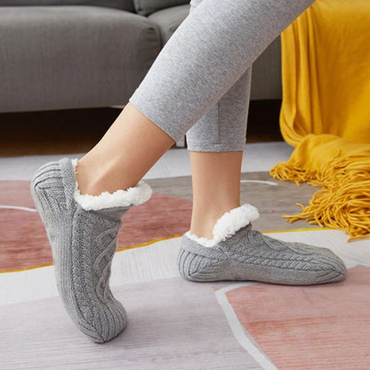 CozyGrip Men's Thermal Slipper Socks with Non Slip Soles
