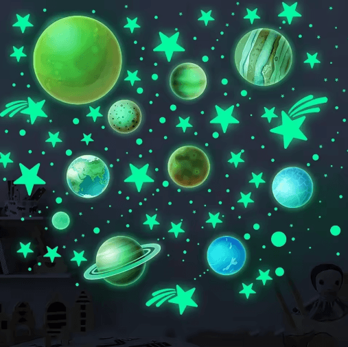 Glow in the Dark Star Wall Stickers for Kids Bedroom & Ceiling Decor