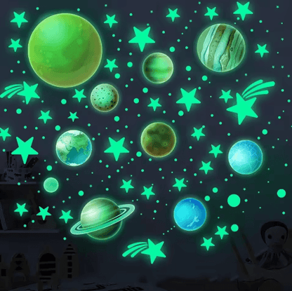 Glow in the Dark Star Wall Stickers for Kids Bedroom & Ceiling Decor