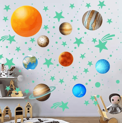 Glow in the Dark Star Wall Stickers for Kids Bedroom & Ceiling Decor