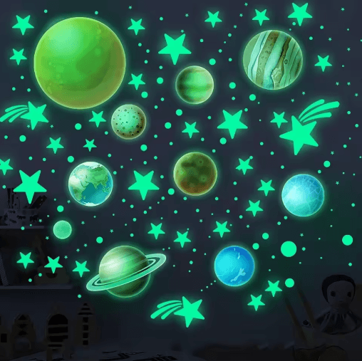 Glow in the Dark Star Wall Stickers for Kids Bedroom & Ceiling Decor