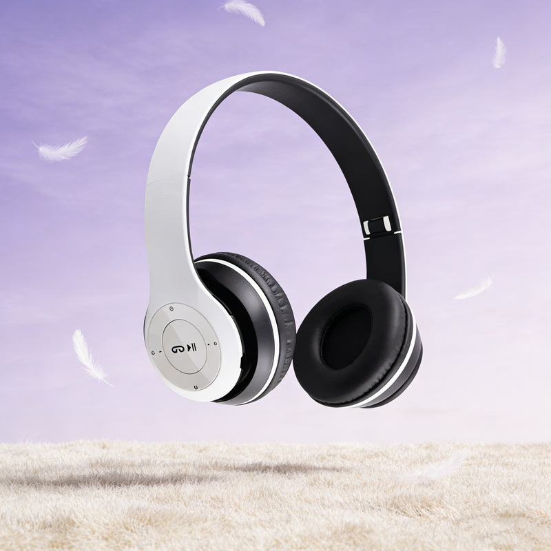 PulseFold Bluetooth Headphones Wireless Over Ear Gaming Headset with Mic & Volume Control
