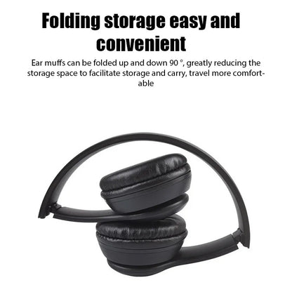 PulseFold Bluetooth Headphones Wireless Over Ear Gaming Headset with Mic & Volume Control