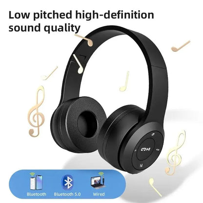PulseFold Bluetooth Headphones Wireless Over Ear Gaming Headset with Mic & Volume Control