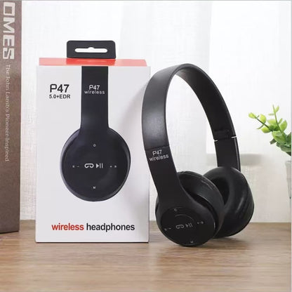 PulseFold Bluetooth Headphones Wireless Over Ear Gaming Headset with Mic & Volume Control