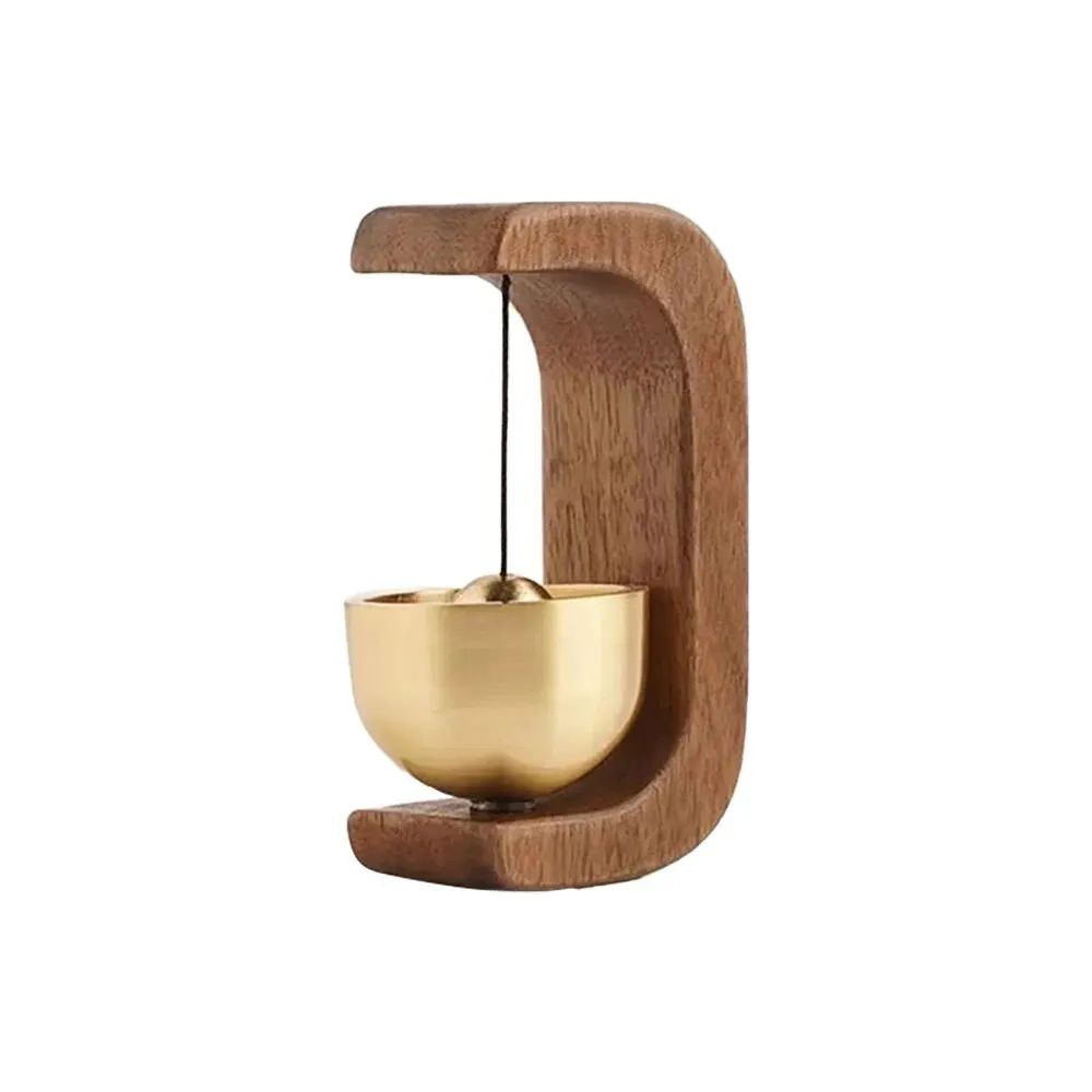 Magnetic Wooden Door Bell with Copper Wind Chime