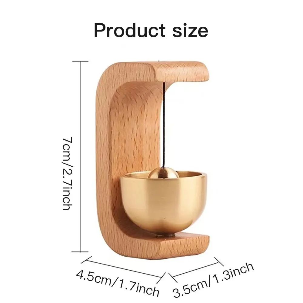 Magnetic Wooden Door Bell with Copper Wind Chime