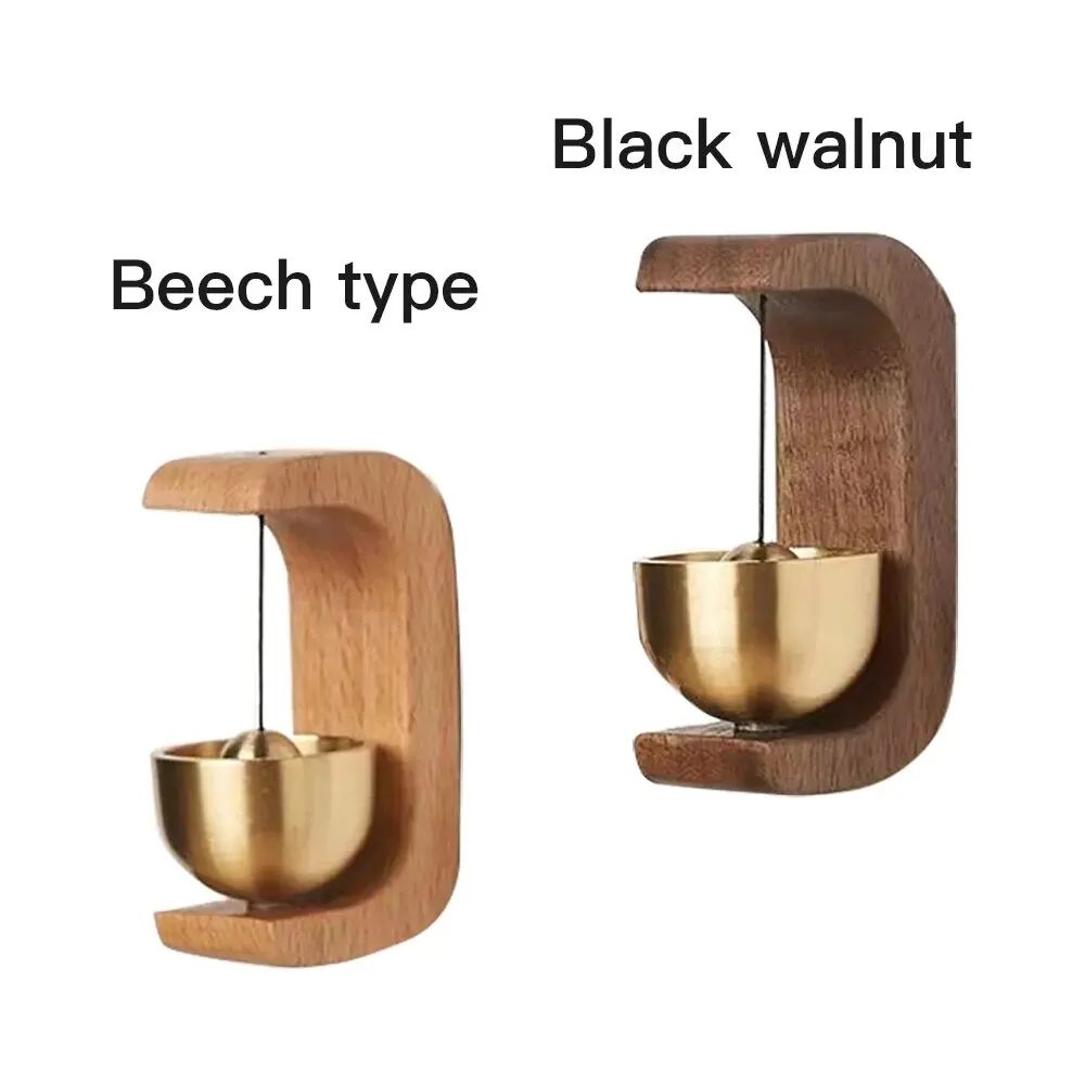 Magnetic Wooden Door Bell with Copper Wind Chime