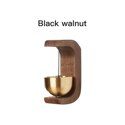 Magnetic Wooden Door Bell with Copper Wind Chime