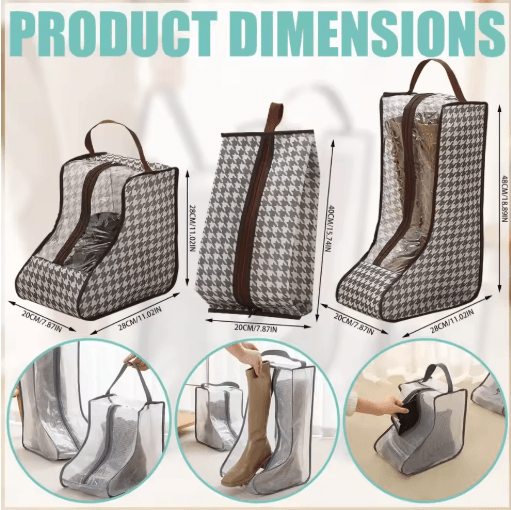 Waterproof Boot Storage Bag for Travel & Home Organization