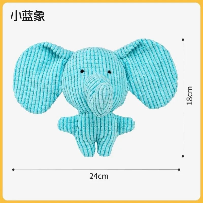 SnuggleDuck Plush Dog Chew Toy Calming Squeaky Companion