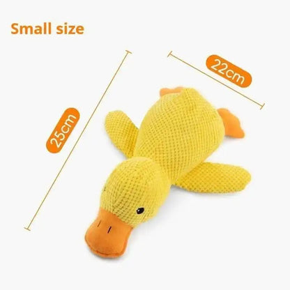 SnuggleDuck Plush Dog Chew Toy Calming Squeaky Companion
