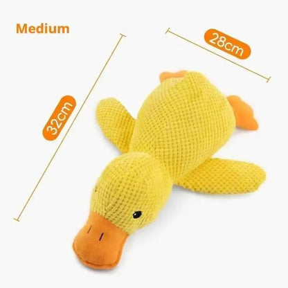 SnuggleDuck Plush Dog Chew Toy Calming Squeaky Companion