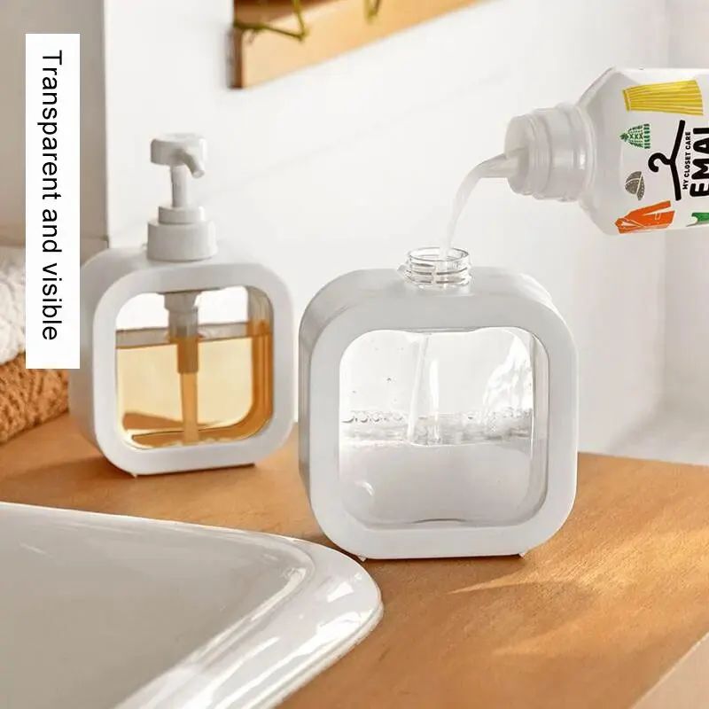 Minimalist Laundry Detergent Dispenser Bottle – Large Capacity Refillable Soap & Shower Gel Storage Container