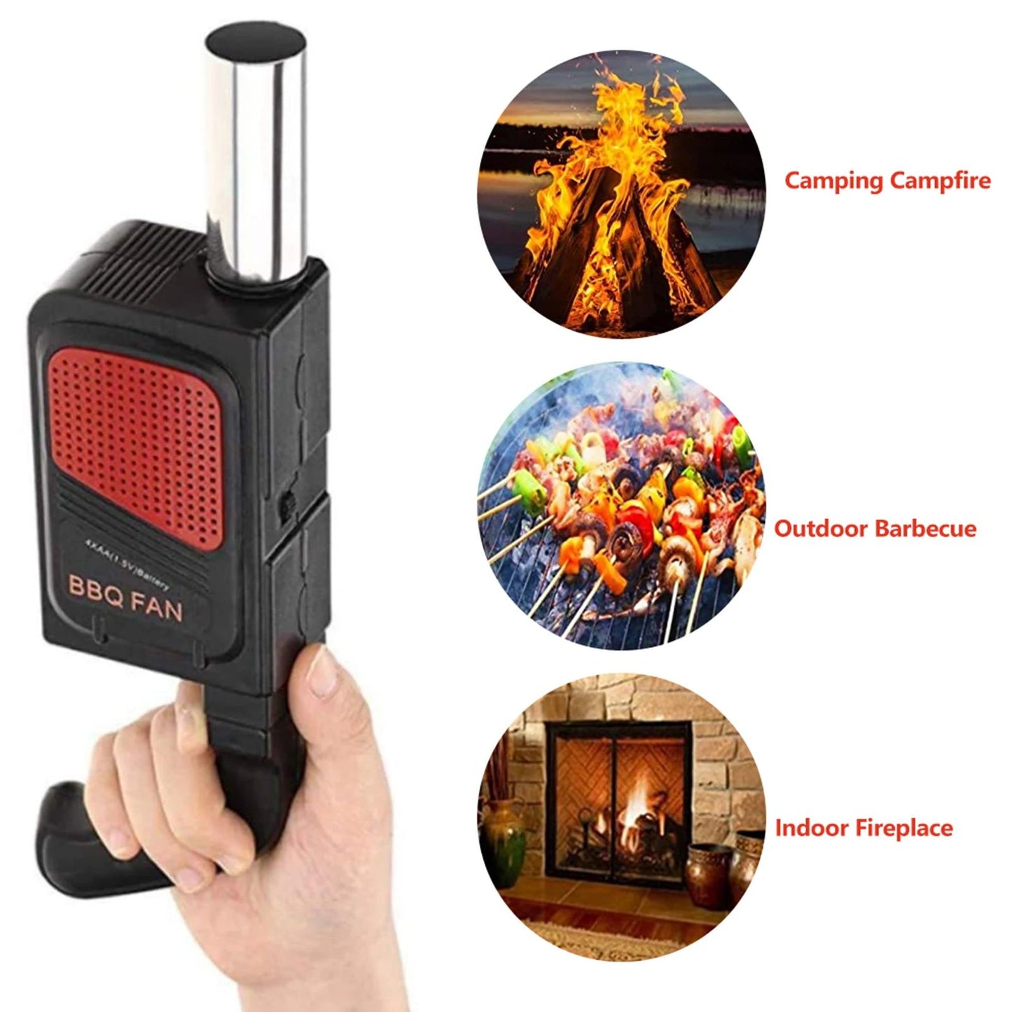 Portable Electric BBQ Fan Air Blower for Charcoal Grills & Outdoor Cooking