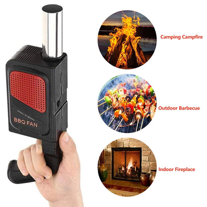 Portable Electric BBQ Fan Air Blower for Charcoal Grills & Outdoor Cooking