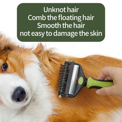 FurEase 3 In 1 Pet Deshedding Brush and Knot Remover Comb
